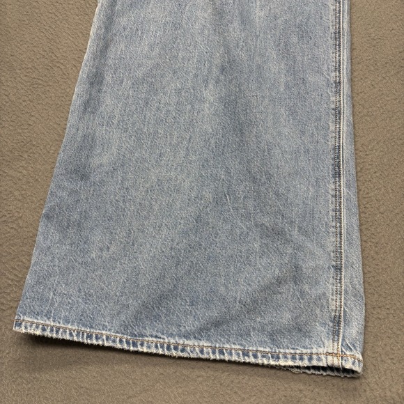 American Eagle Jeans Womens 6 Long Super High Rise Ultra Wide Leg Distressed Y2K - Picture 4 of 14